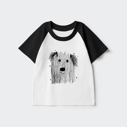 Tokyo-Tiger Fluffy Chaos In Dog Form Kids Raglan T-shirt