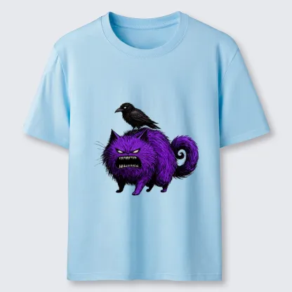 Tokyo-Tiger Spooky Purple Cat Ready To Attack Classic T-Shirt