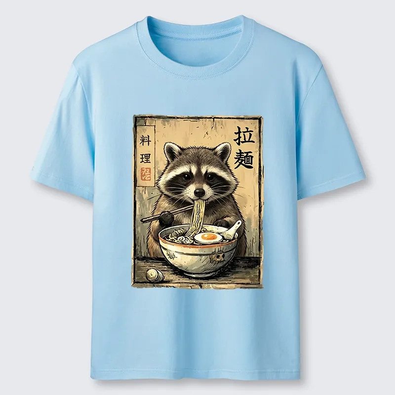 Tokyo-Tiger Raccoon Eating Ramen And Loving It Classic T-Shirt