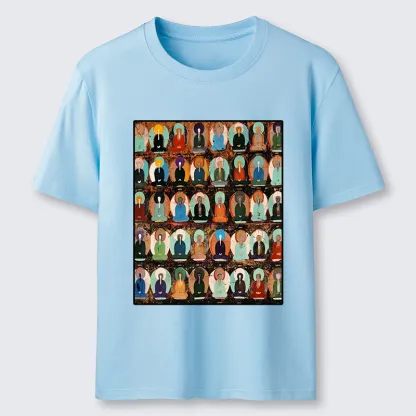 Tokyo-Tiger Peaceful Buddha Wall In Bright Colors Classic T-Shirt