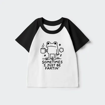 Tokyo-Tiger Sometimes A Frog Just Needs To Fart Kids Raglan T-shirt