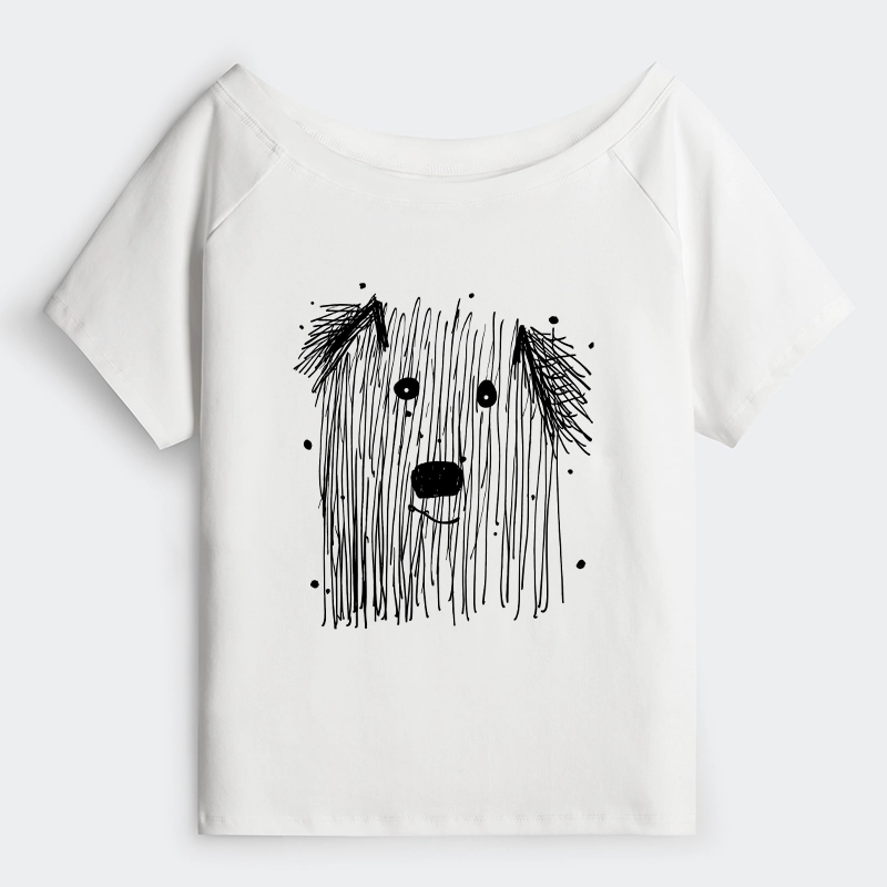 Tokyo-Tiger Fluffy Chaos In Dog Form Off Shoulder T-Shirt