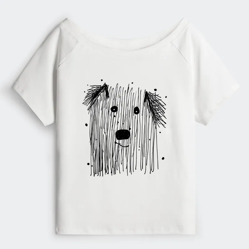 Tokyo-Tiger Fluffy Chaos In Dog Form Off Shoulder T-Shirt Sale