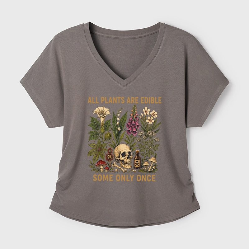 Tokyo-Tiger Edible Plants Some Only Once Joke Modal Dolman Sleeve T-Shirt