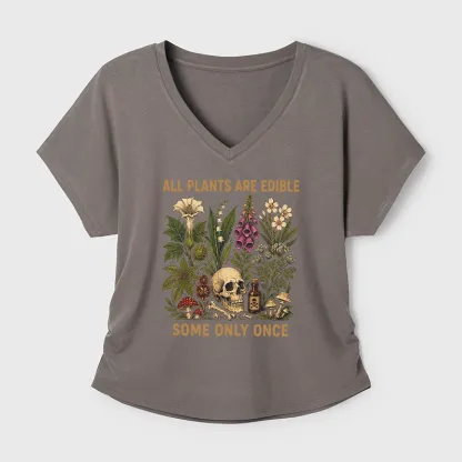 Tokyo-Tiger Edible Plants Some Only Once Joke Modal Dolman Sleeve T-Shirt