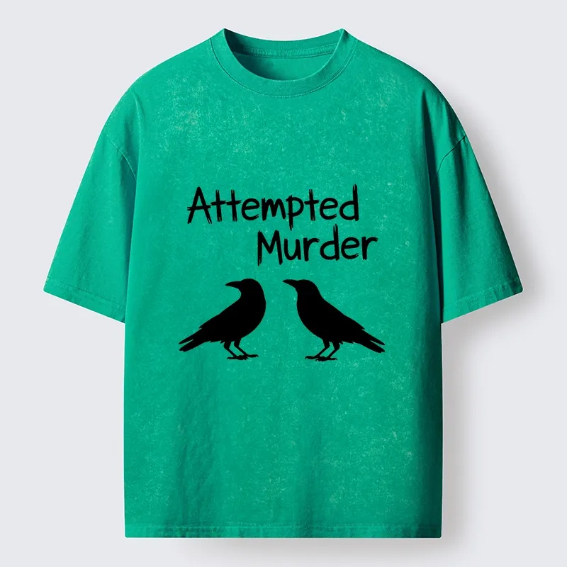 Tokyo-Tiger Two Crows Attempted Murder Joke Washed T-Shirt