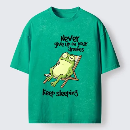 Tokyo-Tiger Never Abandon Your Sleepy Dreams Washed T-Shirt