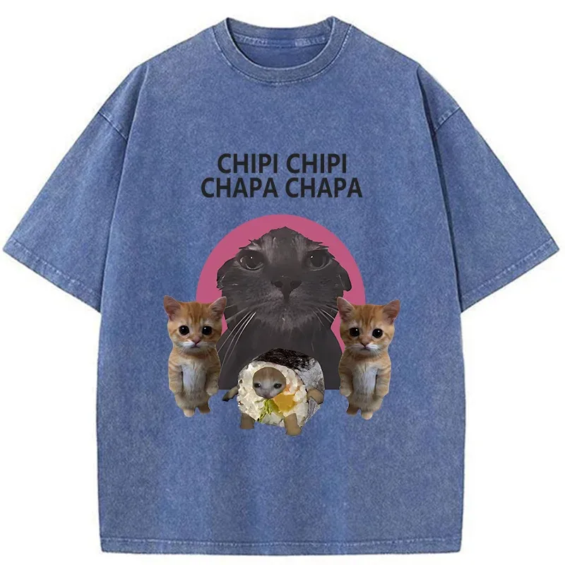 Tokyo-Tiger CHIPI Cats Washed T-Shirt