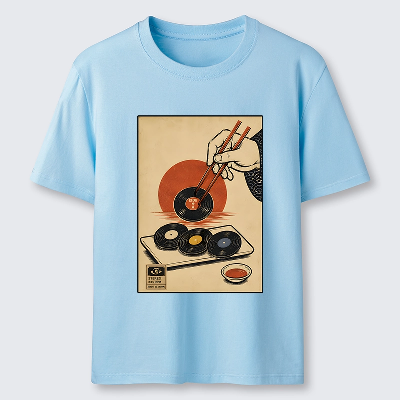 Tokyo-Tiger Chopsticks And Vinyl Sushi Art Classic T-Shirt