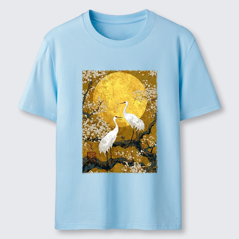 Tokyo-Tiger Traditional Japanese Crane Art Classic T-Shirt