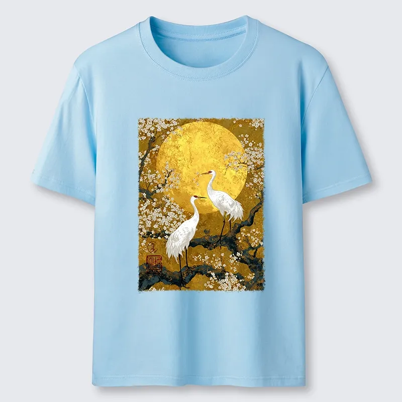 Tokyo-Tiger Traditional Japanese Crane Art Classic T-Shirt