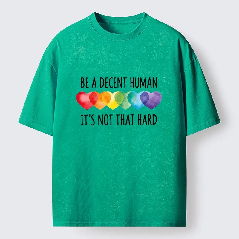 Tokyo-Tiger Be Kind As Rainbow Hearts Remind Us Washed T-Shirt