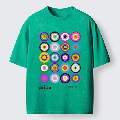 Tokyo-Tiger Every Circle Glows With Inclusive Love Washed T-Shirt