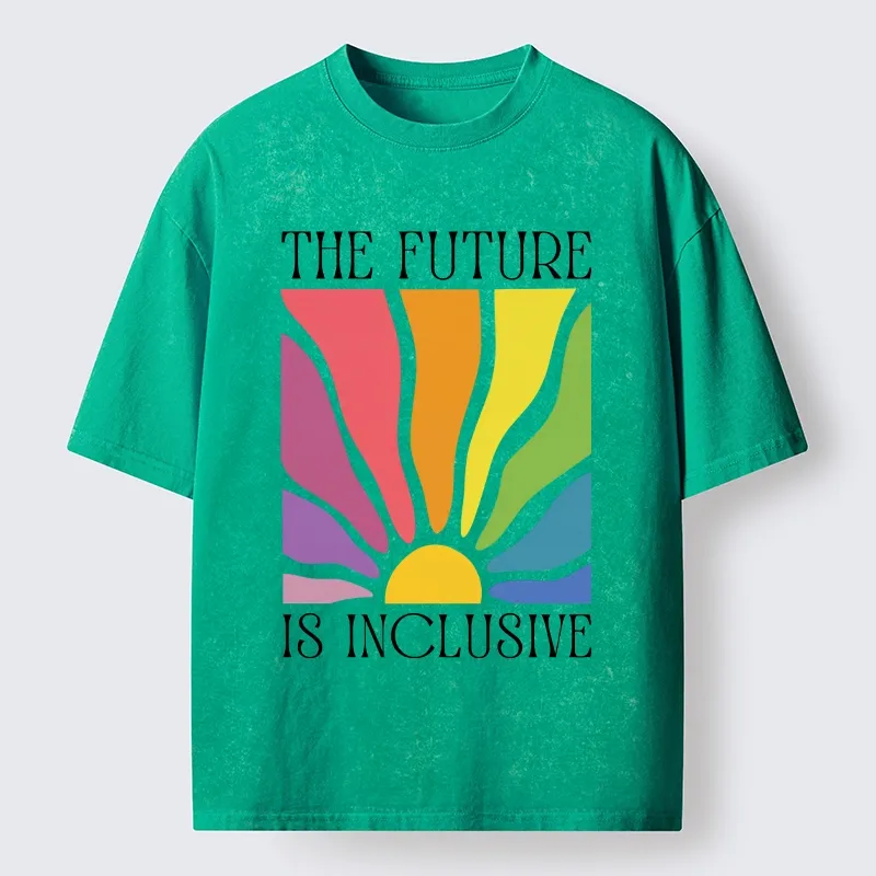 Tokyo-Tiger Radiant Rainbow Welcomes All Identities Washed T-Shirt