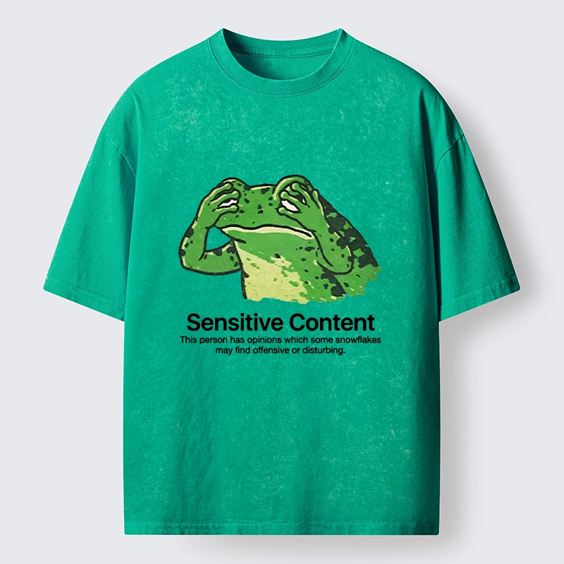 Tokyo-Tiger Funny Meme Of Opinionated Frog Washed T-Shirt