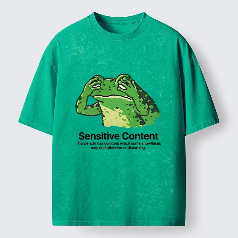 Tokyo-Tiger Funny Meme Of Opinionated Frog Washed T-Shirt