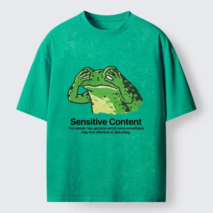 Tokyo-Tiger Funny Meme Of Opinionated Frog Washed T-Shirt