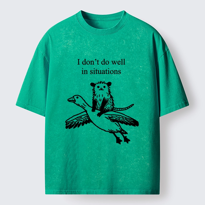 Tokyo-Tiger Lost Possum Rides Wild Goose Washed T-Shirt