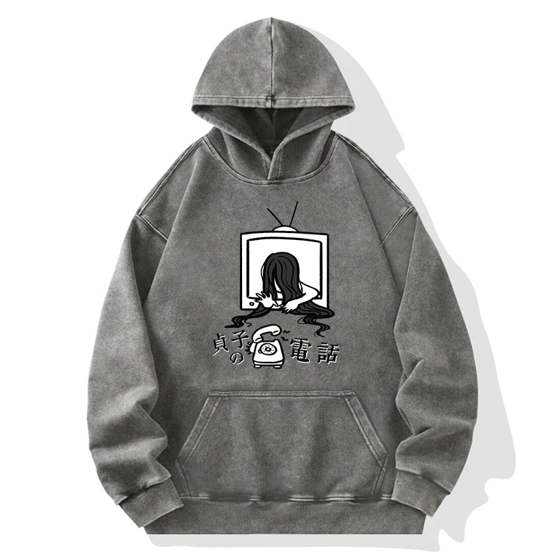 Tokyo-Tiger The Ring Sadako Washed Hoodie