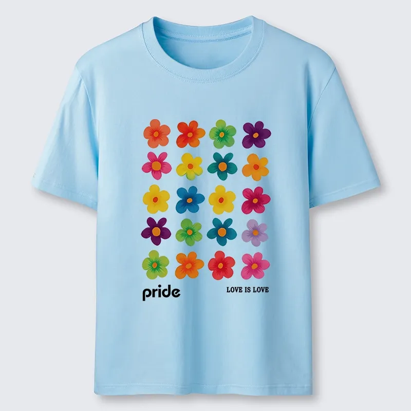Tokyo-Tiger Colorful Flower Grid For Pride Month Classic T-Shirt