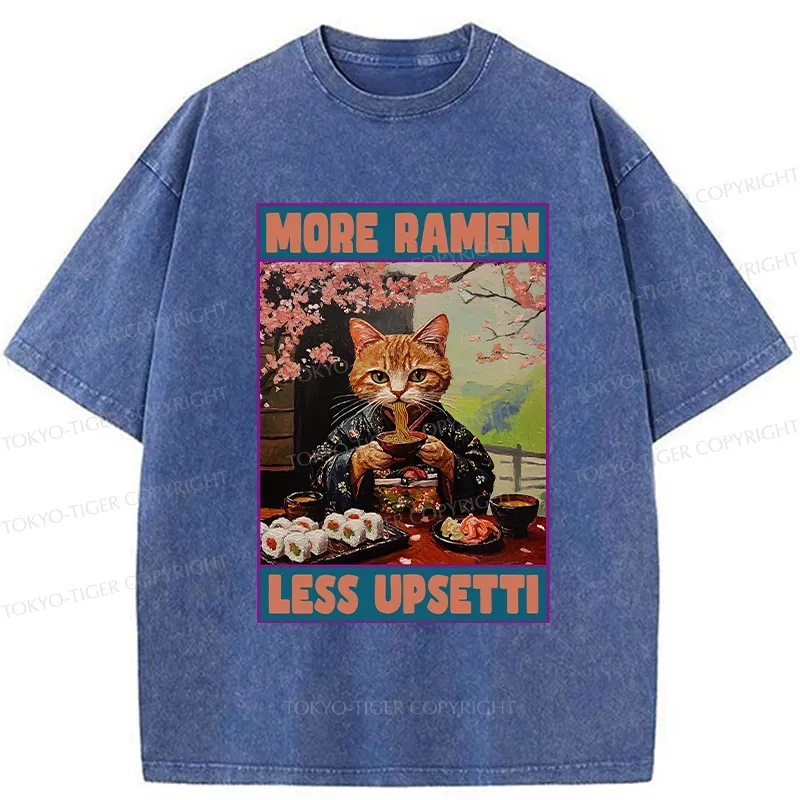 Tokyo-Tiger More Ramen Less Upsetti Washed T-Shirt