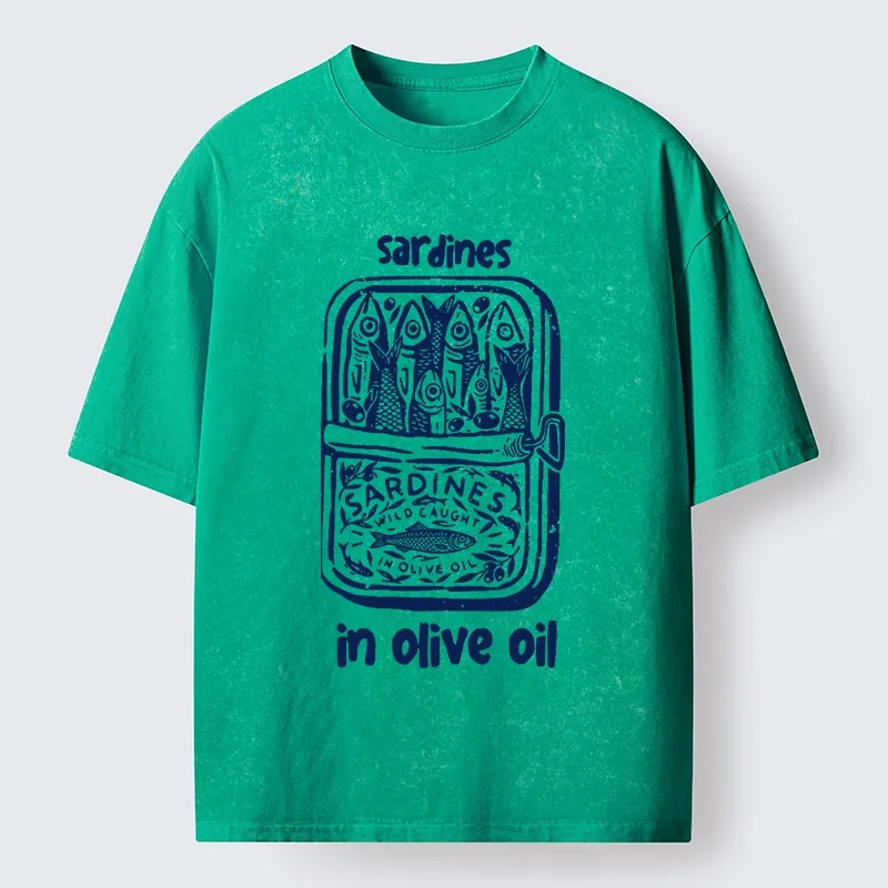 Tokyo-Tiger Tiny Fish Big Flavor Washed T-Shirt
