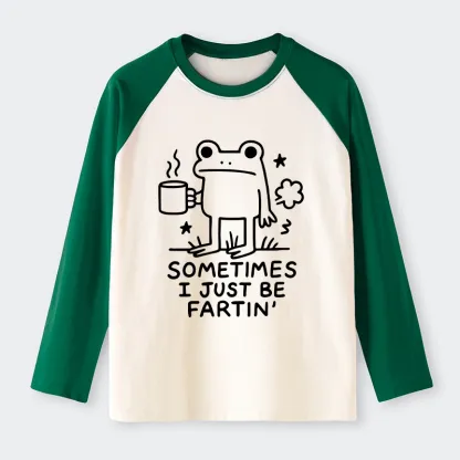 Tokyo-Tiger Sometimes A Frog Just Needs To Fart Raglan Long Sleeve T-shirt
