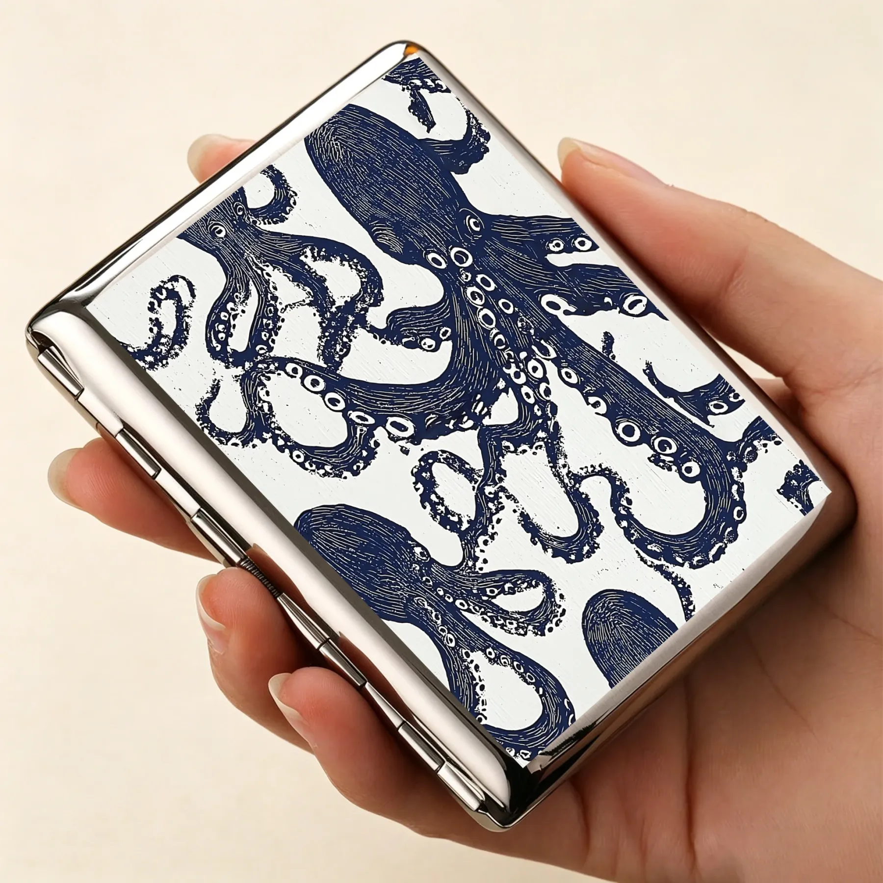 Tokyo-Tiger Ocean Octopus Cigarette Case
