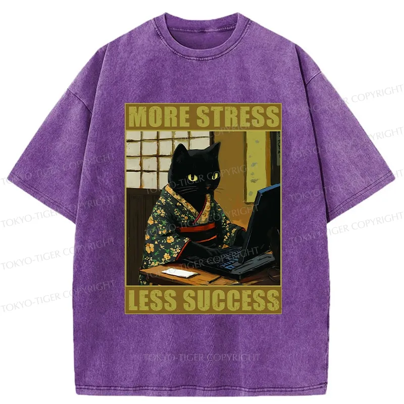 Tokyo-Tiger More Stress Less Success Washed T-Shirt