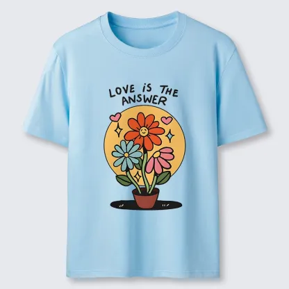Tokyo-Tiger Happy Blooms Say Love Solves All Things Classic T-Shirt
