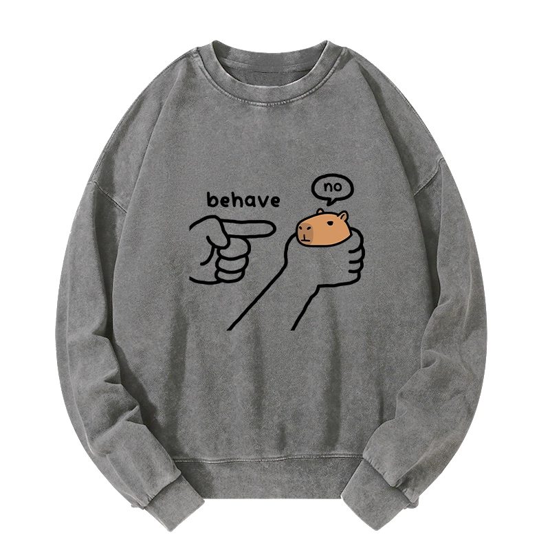Tokyo-Tiger Dishonest Capybara Washed Sweatshirt