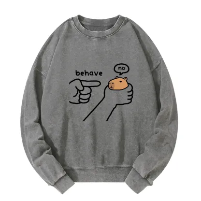 Tokyo-Tiger Dishonest Capybara Washed Sweatshirt