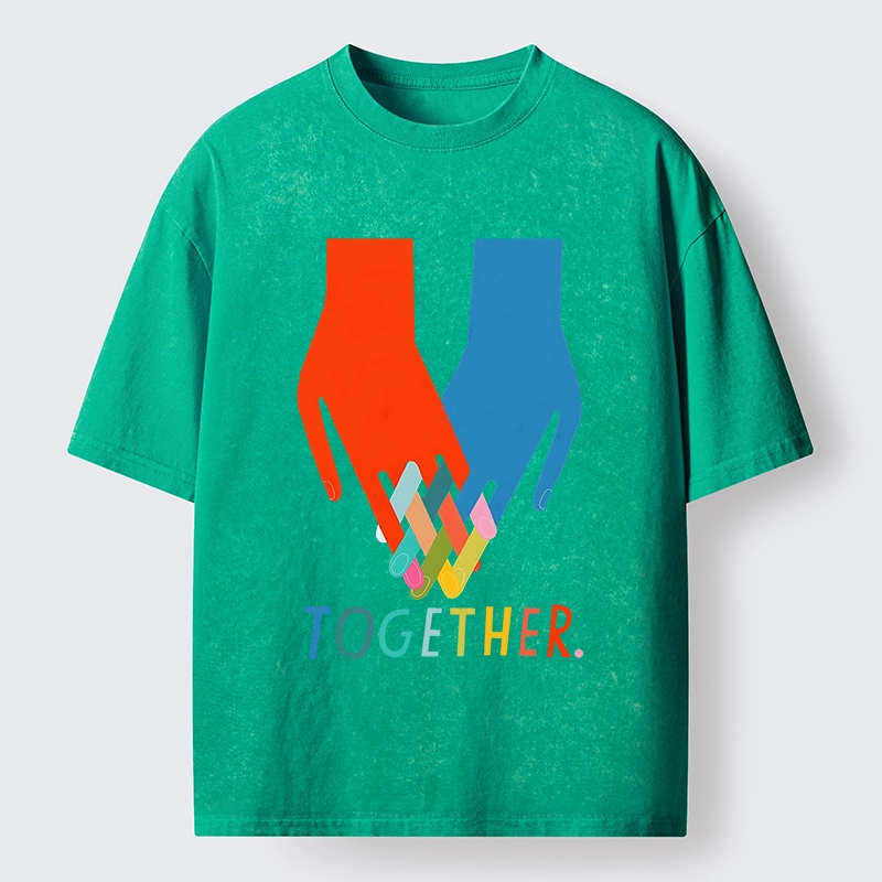 Tokyo-Tiger All Colors Unite As Single Group Washed T-Shirt