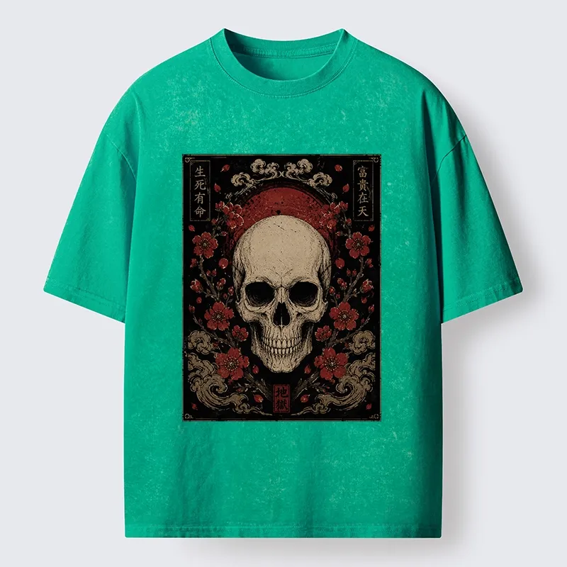 Tokyo-Tiger Sakura And The Dead Washed T-Shirt