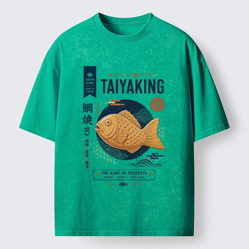 Tokyo-Tiger Taiyaki King Dessert Washed T-Shirt