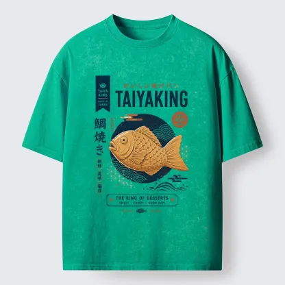 Tokyo-Tiger Taiyaki King Dessert Washed T-Shirt