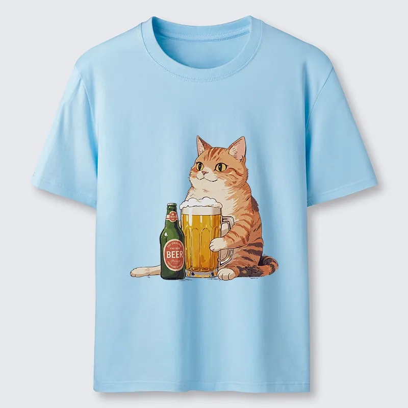 Tokyo-Tiger Funny Beer Cat After Work Classic T-Shirt