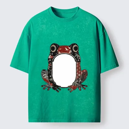 Tokyo-Tiger Retro Sakura Frog Washed T-Shirt