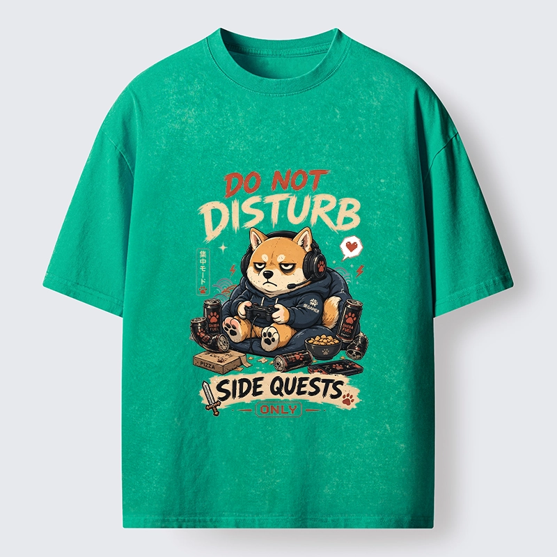 Tokyo-Tiger Do Not Disturb Gamer Shiba Mode Washed T-Shirt