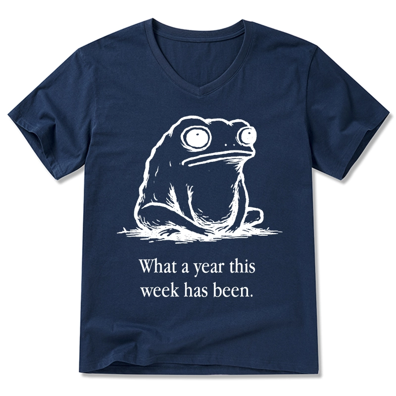 Tokyo-Tiger This Week Feels Like A Whole Year V-Neck Classic T-Shirt