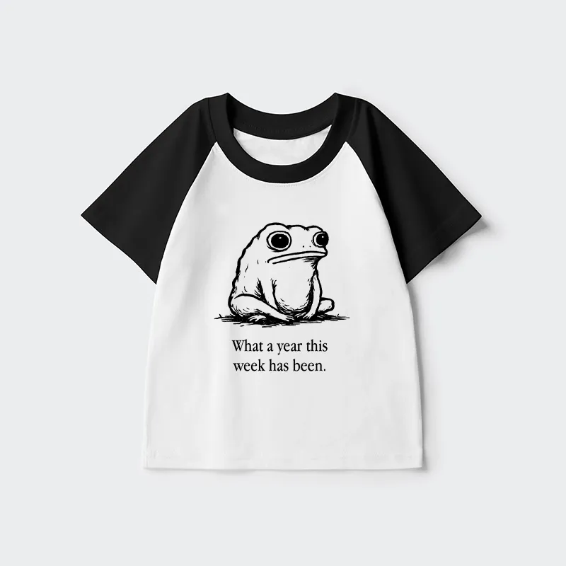 Tokyo-Tiger This Week Feels Like A Whole Year Kids Raglan T-shirt