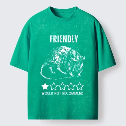 Tokyo-Tiger One Star Rat Bad Review Meme Washed T-Shirt