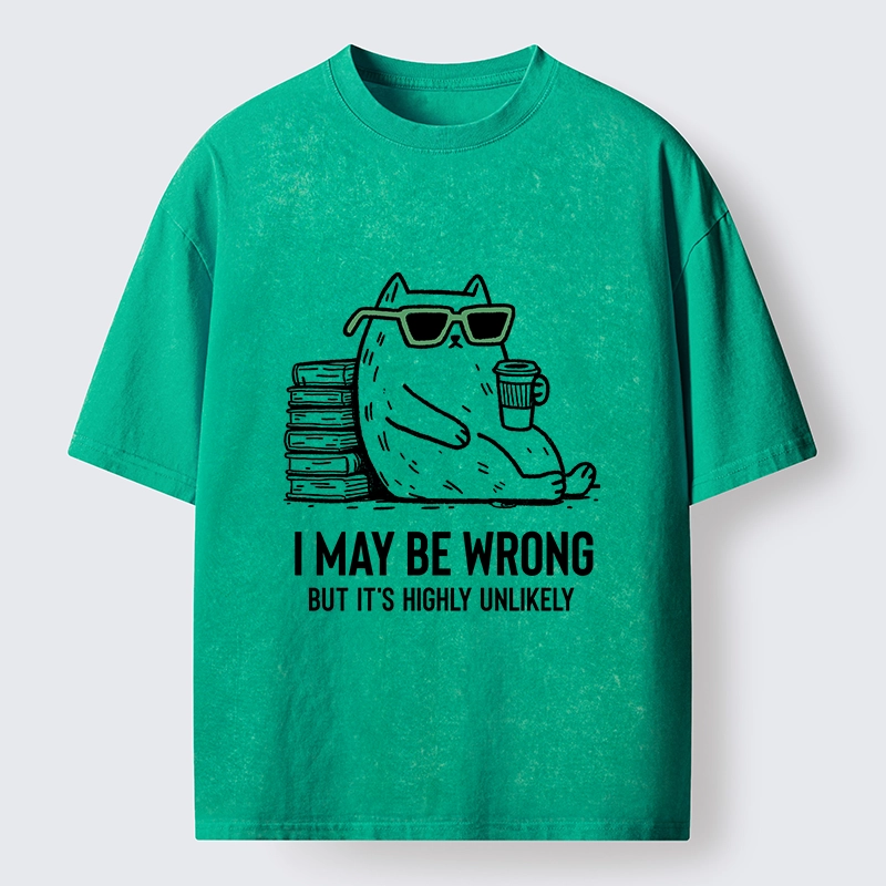 Tokyo-Tiger Cool Cat Coffee Book Funny Meme Washed T-Shirt