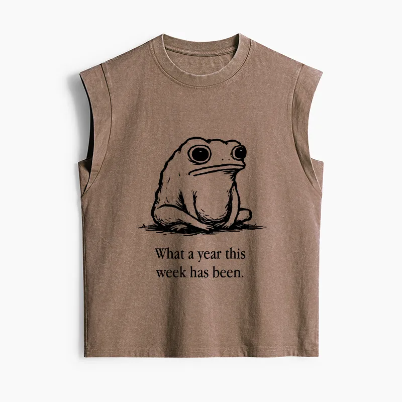 Tokyo-Tiger This Week Feels Like A Whole Year Women's Washed Tank Tops