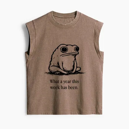 Tokyo-Tiger This Week Feels Like A Whole Year Women's Washed Tank Tops