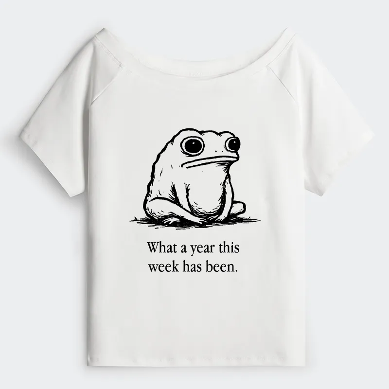 Tokyo-Tiger This Week Feels Like A Whole Year Off Shoulder T-Shirt