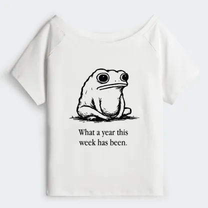 Tokyo-Tiger This Week Feels Like A Whole Year Off Shoulder T-Shirt
