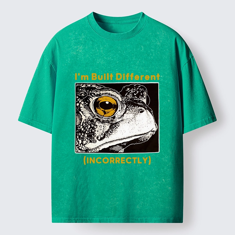 Tokyo-Tiger Unique Frog Has Special Built Style Washed T-Shirt