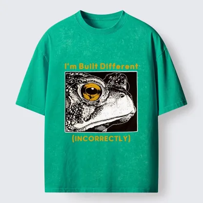 Tokyo-Tiger Unique Frog Has Special Built Style Washed T-Shirt