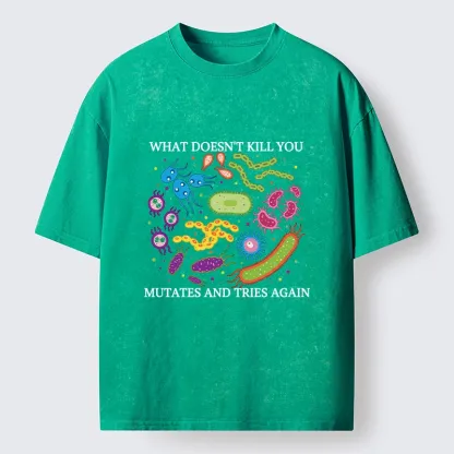 Tokyo-Tiger Funny Science Germ Virus Meme Washed T-Shirt